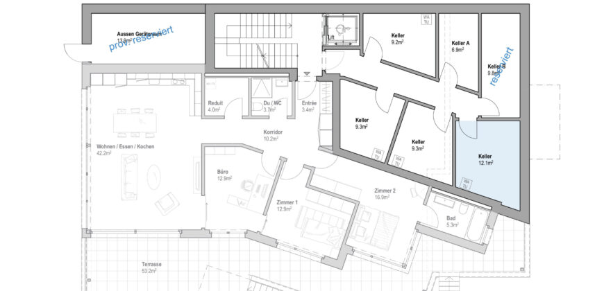 4.5 Zimmer Attikawohnung 2.1 | Residenz Zentaur, Aarau