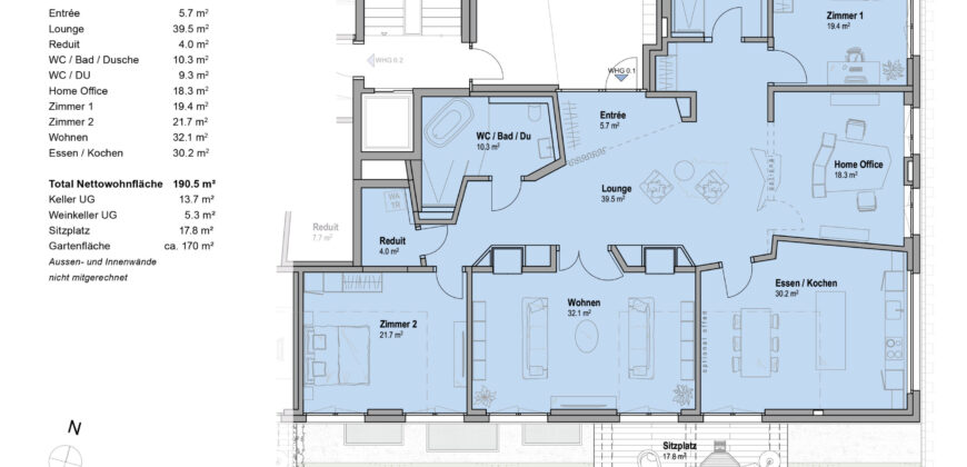 Wohnen in der ersten Reihe – Gartenwohnung 0.1